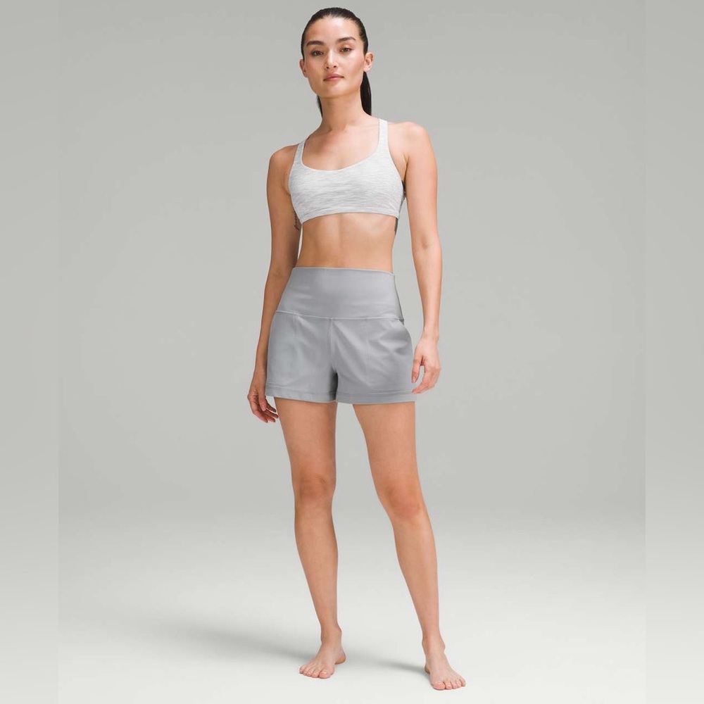 Lululemon Free to Be Bra Wild Light Support A/B Cup Heathered Gray/Blue Sz 8